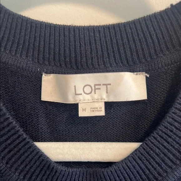 LOFT Women's navy blue cold shoulder Top - Picture 4 of 10